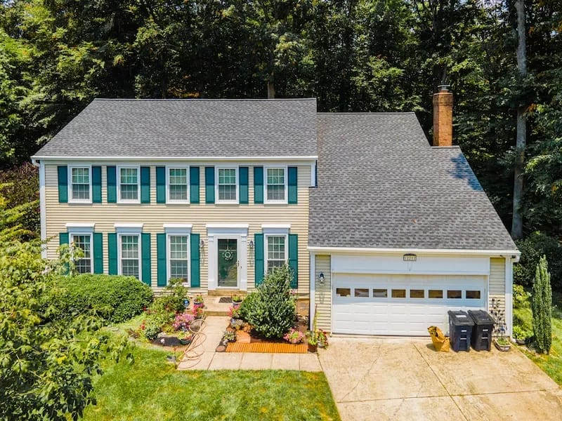 Brown metal standing seam roof installed in Millersville, MD.