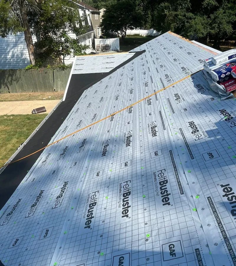 Brown metal standing seam roof installed in Millersville, MD.