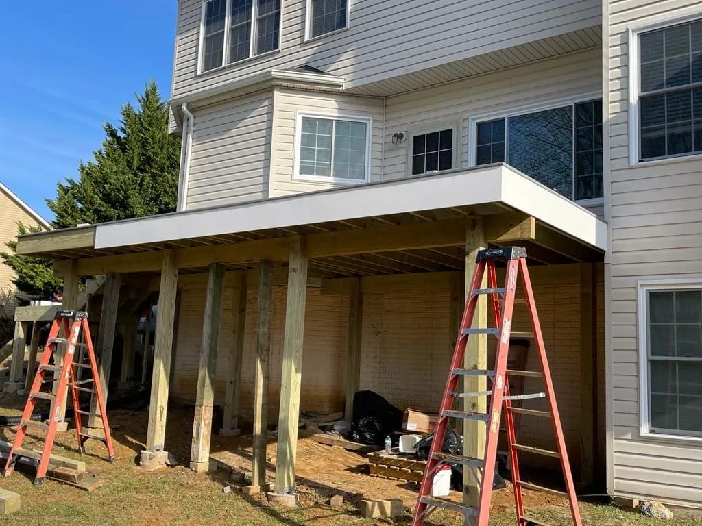 Copper colored metal roof in Gaithersburg, MD. 