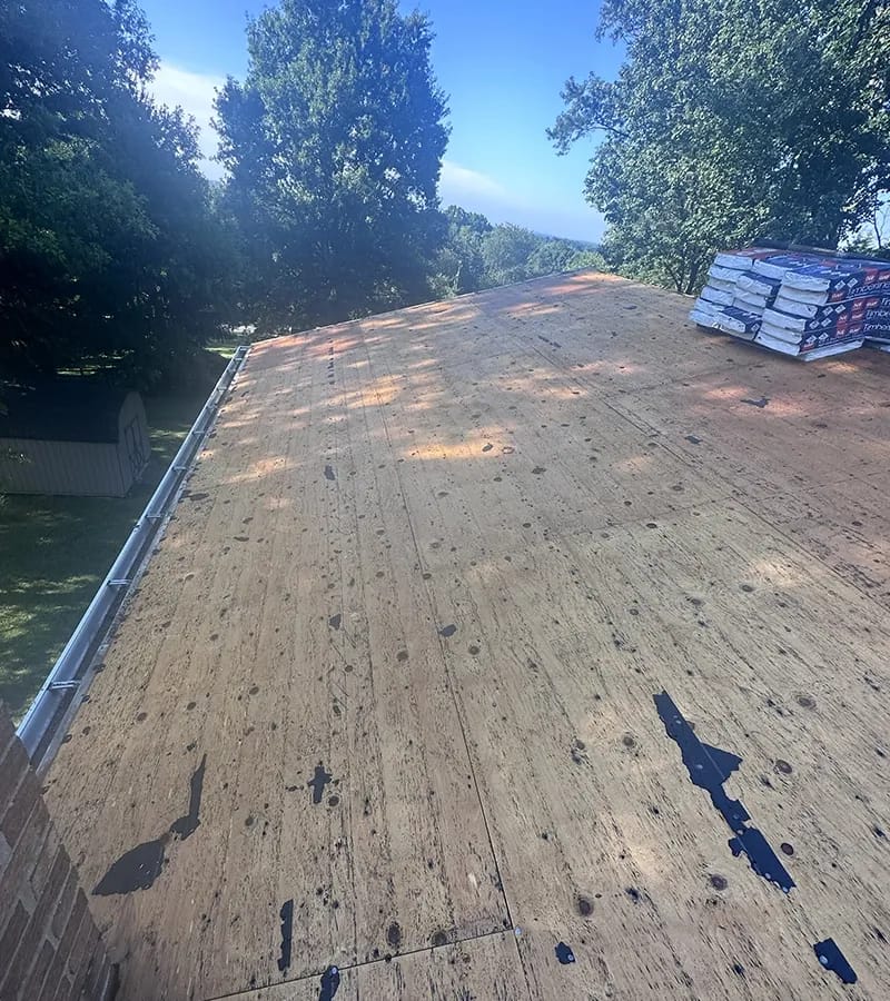 Copper colored metal roof in Gaithersburg, MD. 