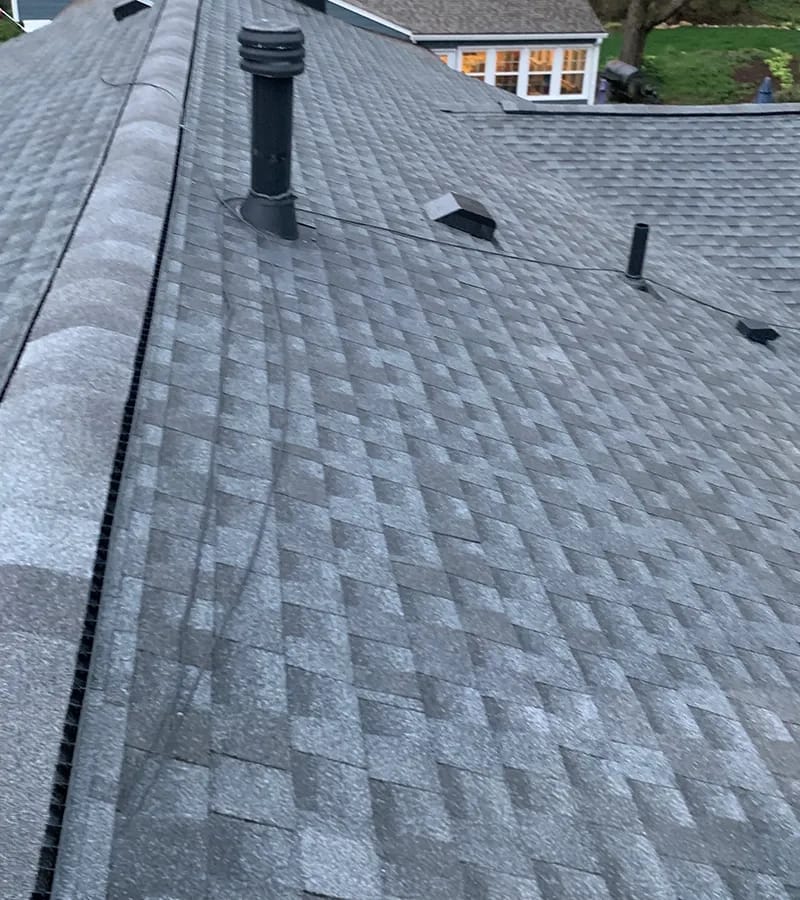 Copper colored metal roof in Gaithersburg, MD.