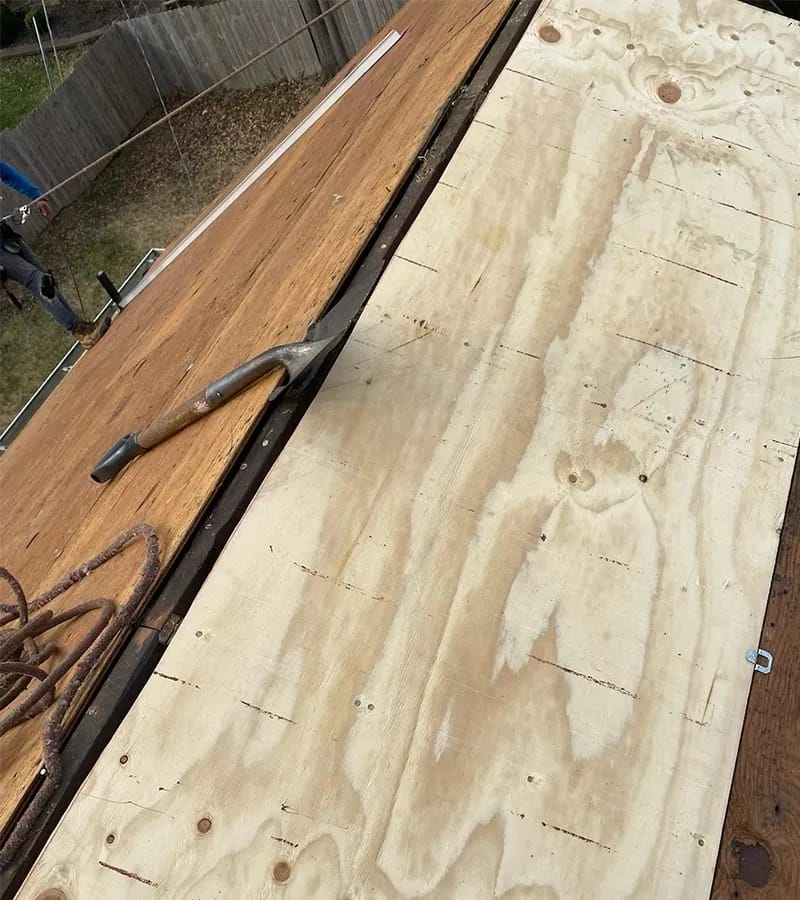 Copper colored metal roof in Gaithersburg, MD. 