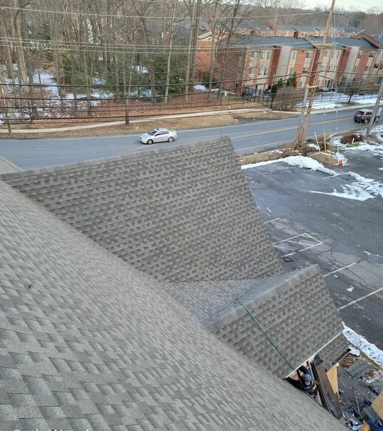Brown metal standing seam roof installed in Millersville, MD.