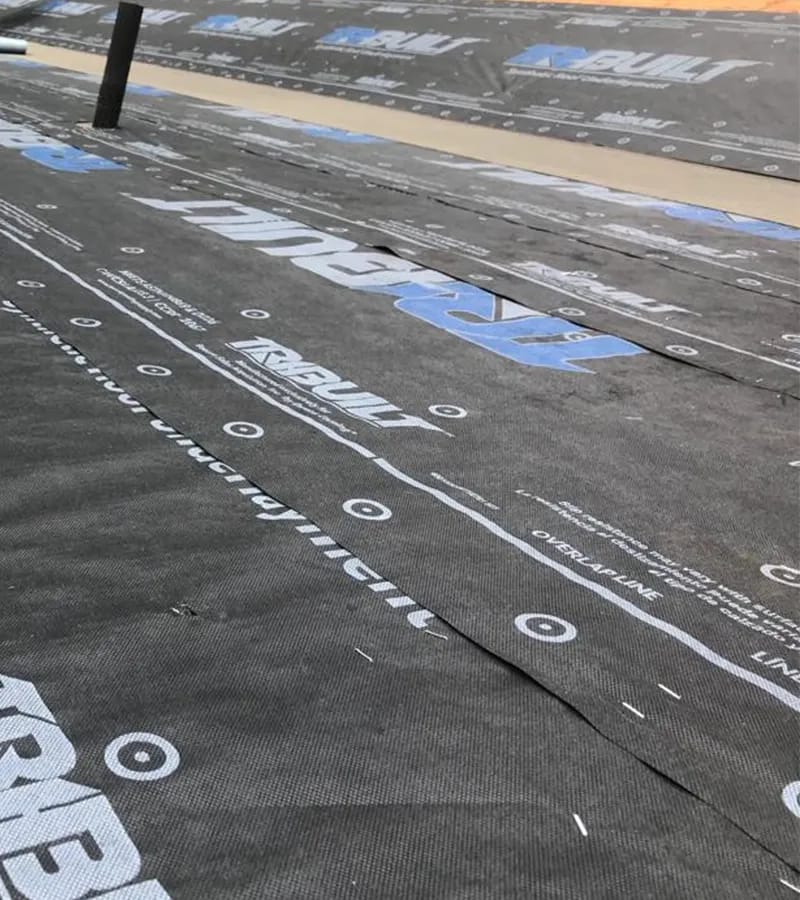 Copper colored metal roof in Gaithersburg, MD. 