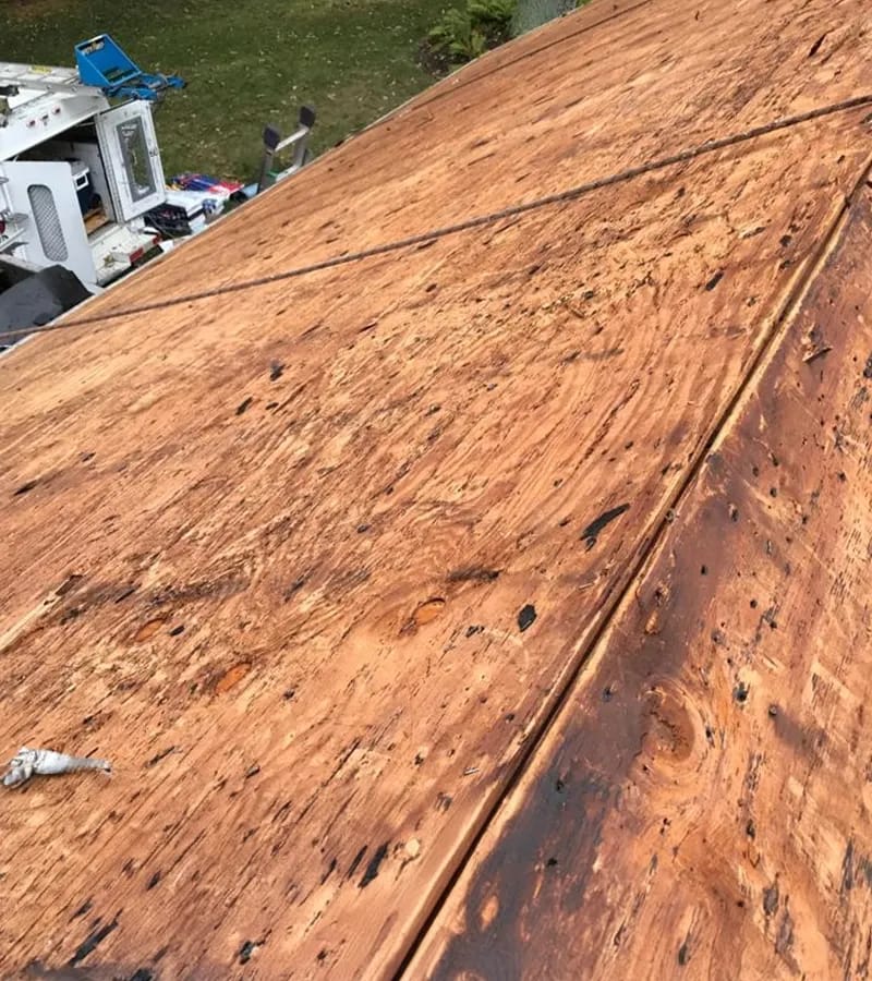 Brown metal standing seam roof installed in Millersville, MD.