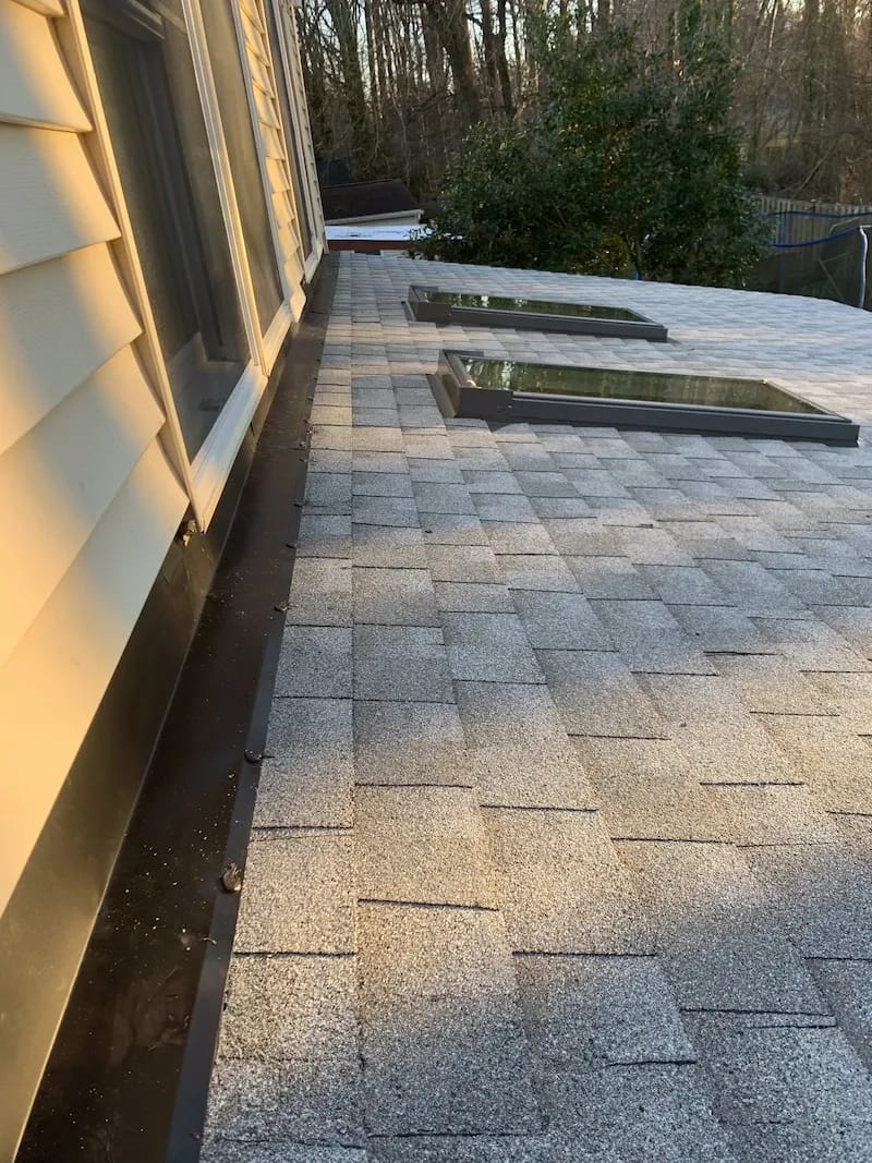 Brown metal standing seam roof installed in Millersville, MD.