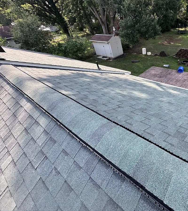 Copper colored metal roof in Gaithersburg, MD.