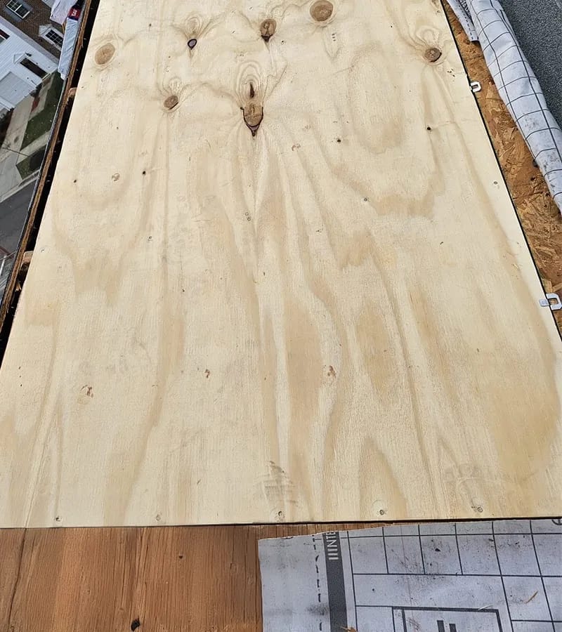 Copper colored metal roof in Gaithersburg, MD. 