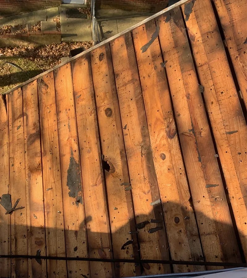 Copper colored metal roof in Gaithersburg, MD. 