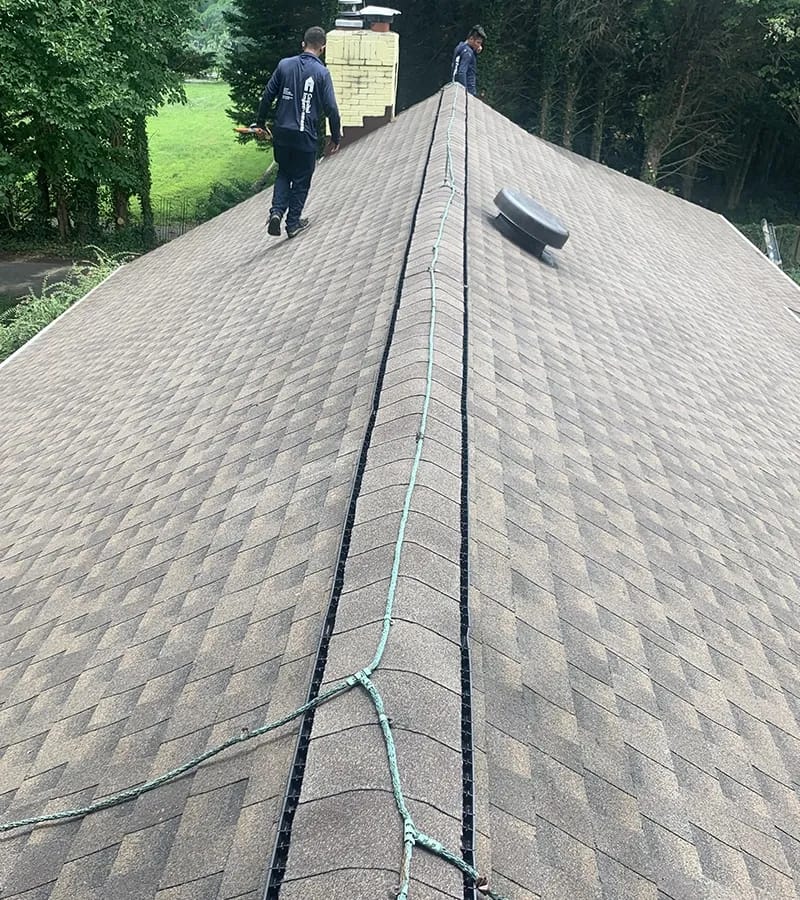 Copper colored metal roof in Gaithersburg, MD. 