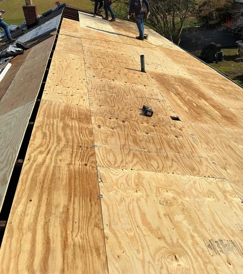 Copper colored metal roof in Gaithersburg, MD. 