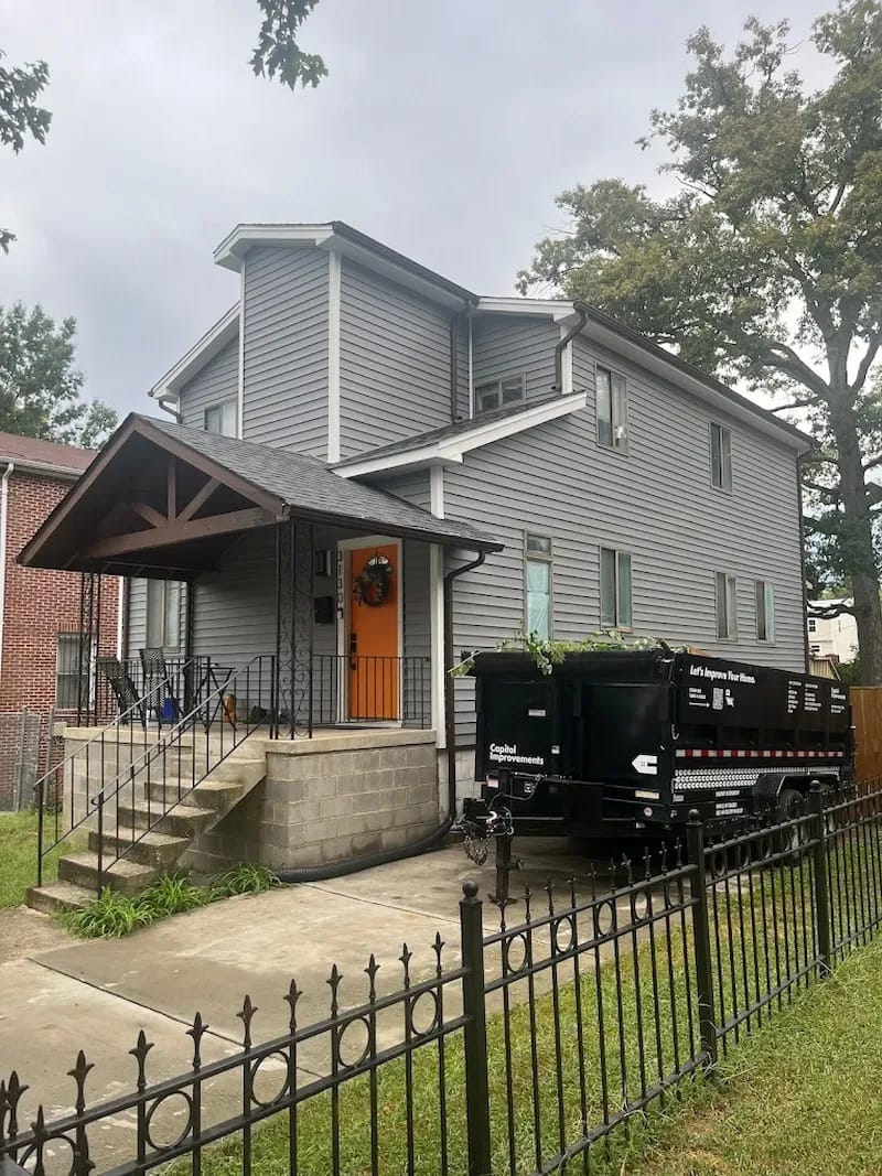 Brown metal standing seam roof installed in Millersville, MD.