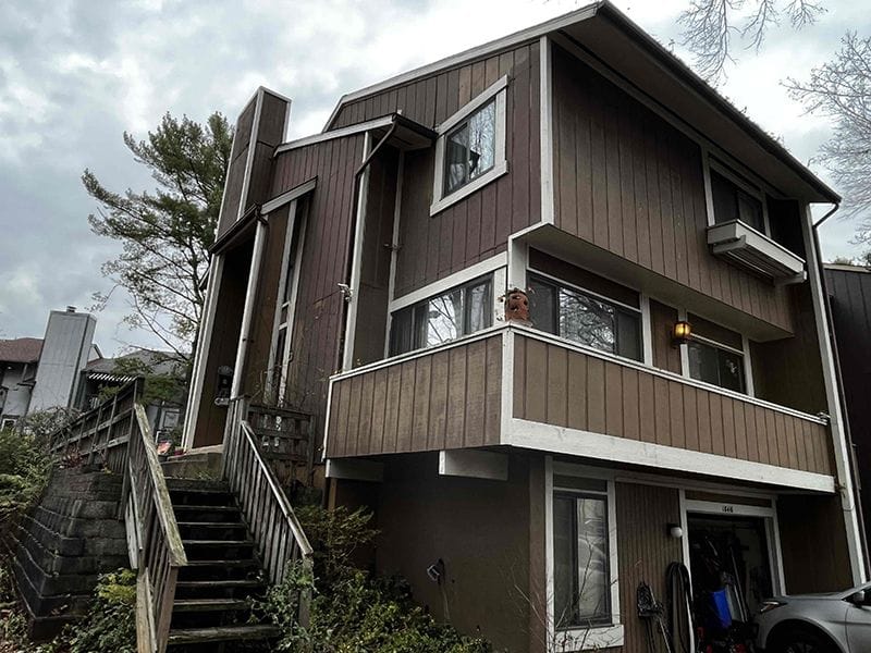 Copper colored metal roof in Gaithersburg, MD. 