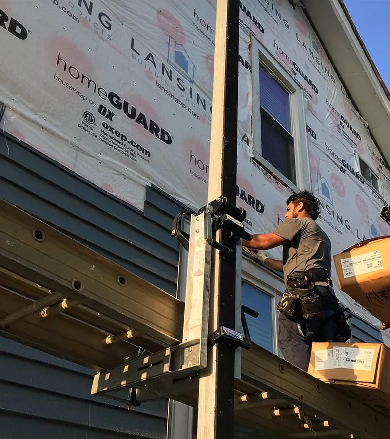 Brown metal standing seam roof installed in Millersville, MD.