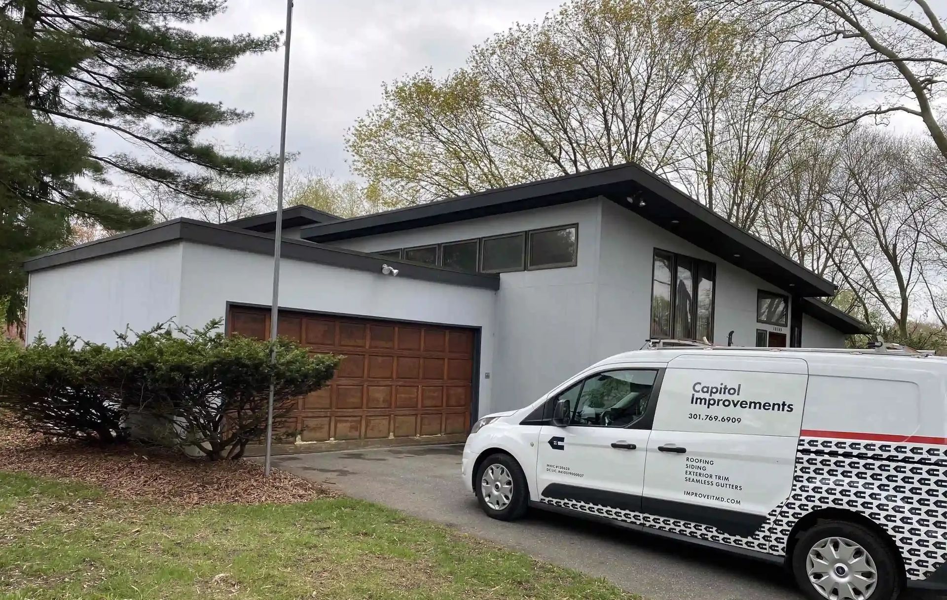 Copper colored metal roof in Gaithersburg, MD. 