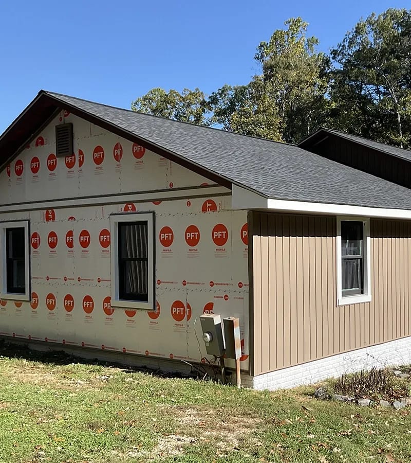 Copper colored metal roof in Gaithersburg, MD. 