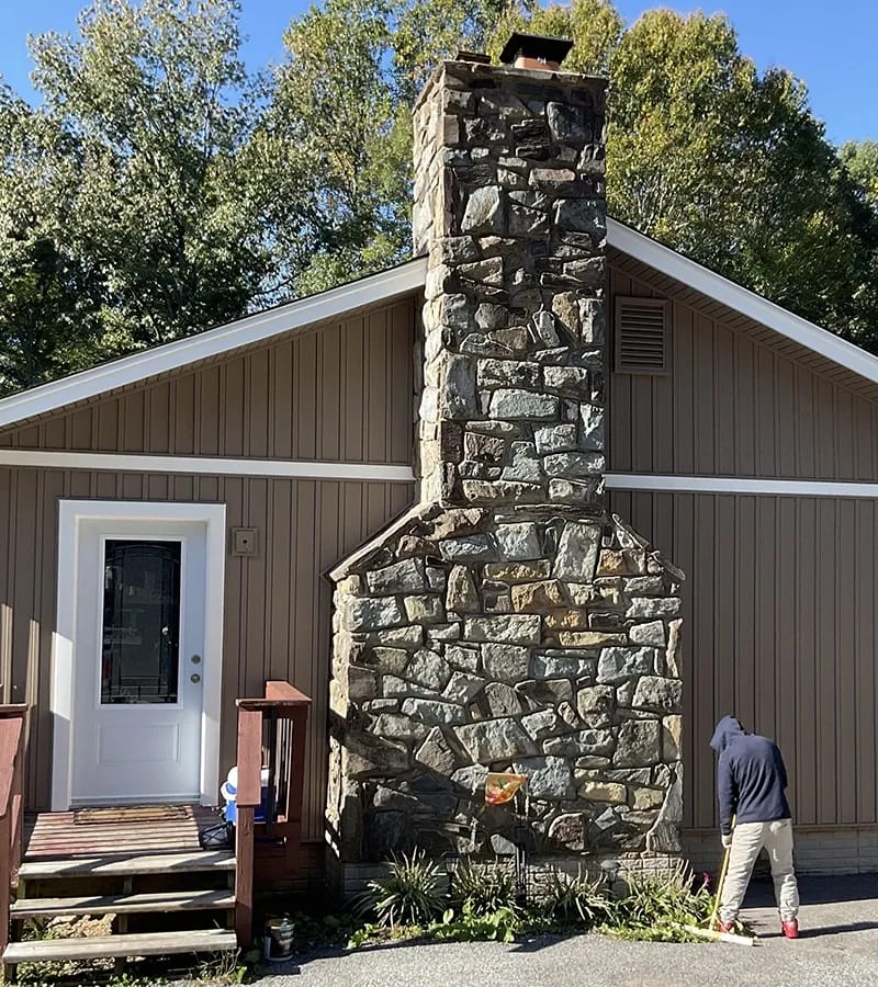 Brown metal standing seam roof installed in Millersville, MD.