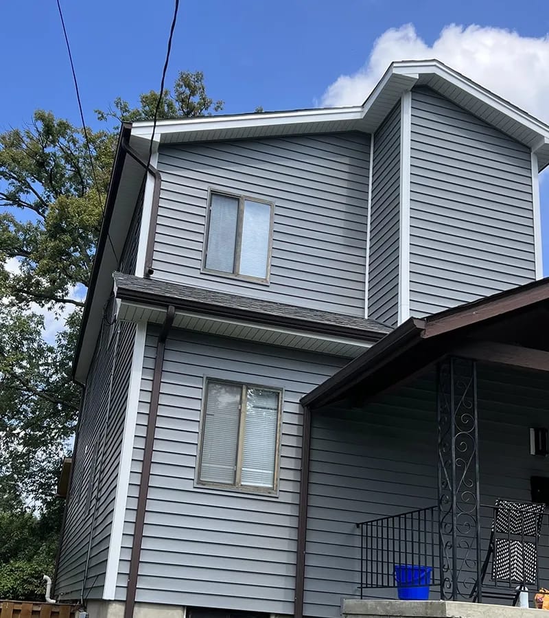 Brown metal standing seam roof installed in Millersville, MD.