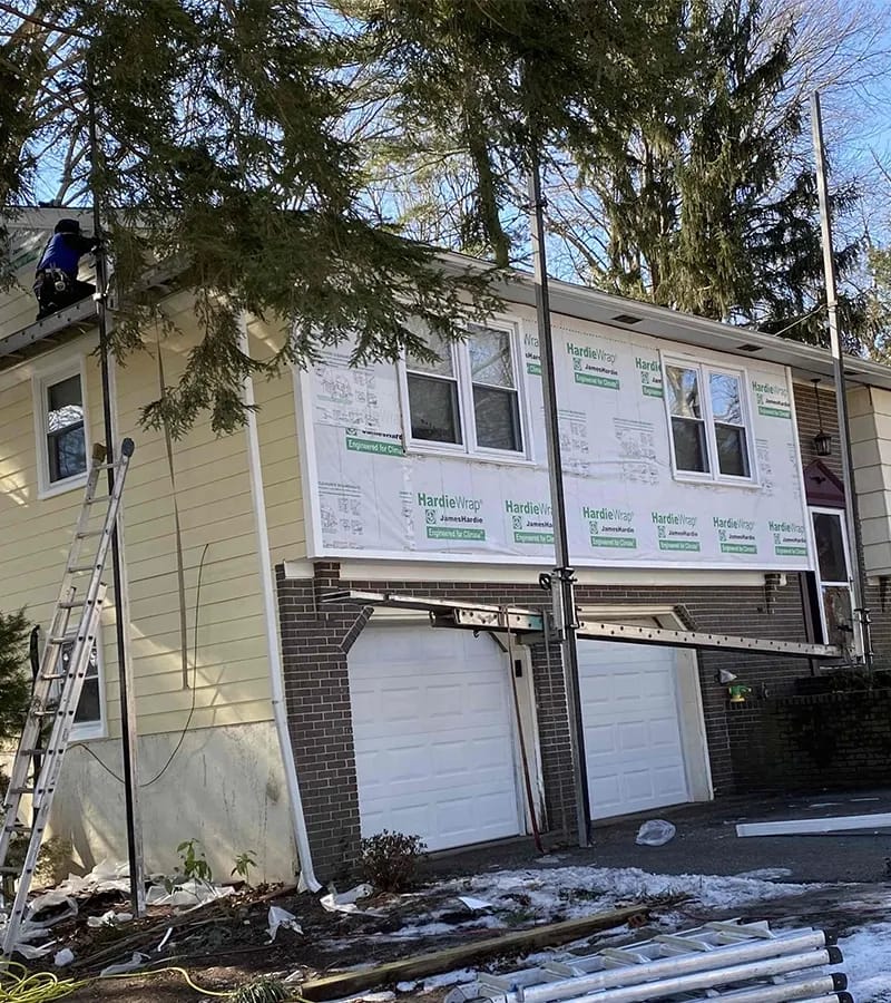 Brown metal standing seam roof installed in Millersville, MD.