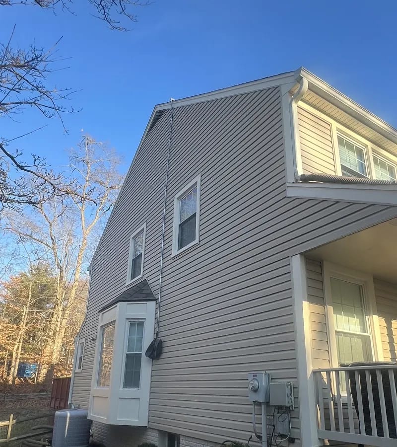 Brown metal standing seam roof installed in Millersville, MD.