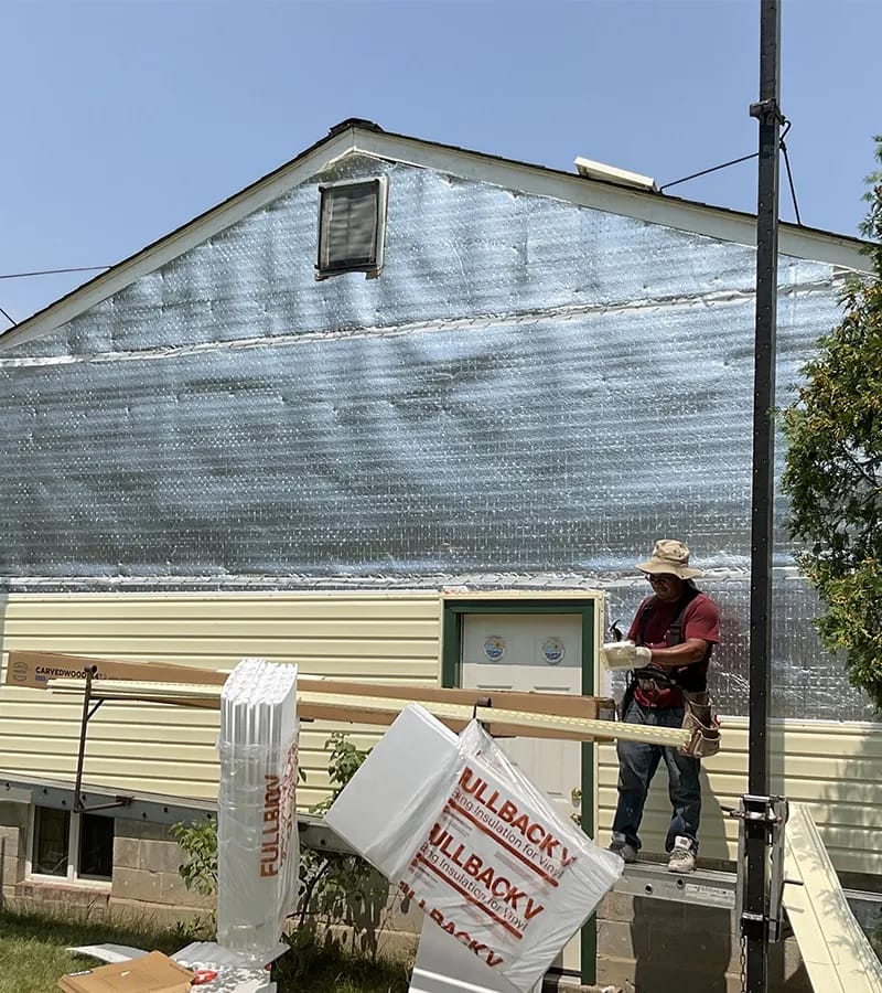 Brown metal standing seam roof installed in Millersville, MD.