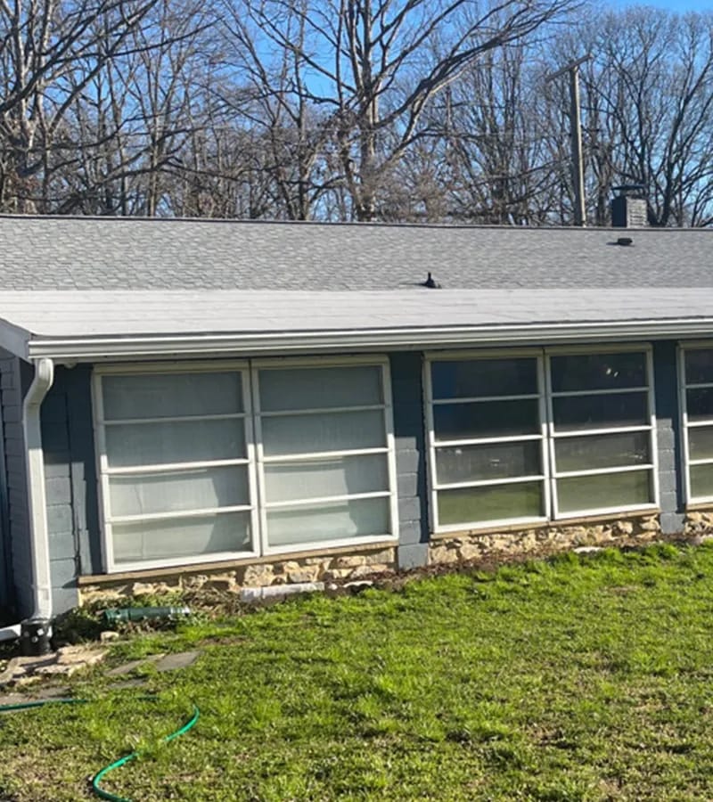 Brown metal standing seam roof installed in Millersville, MD.