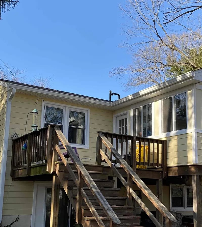 Copper colored metal roof in Gaithersburg, MD. 