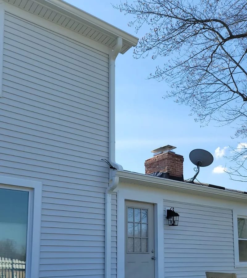 Copper colored metal roof in Gaithersburg, MD. 