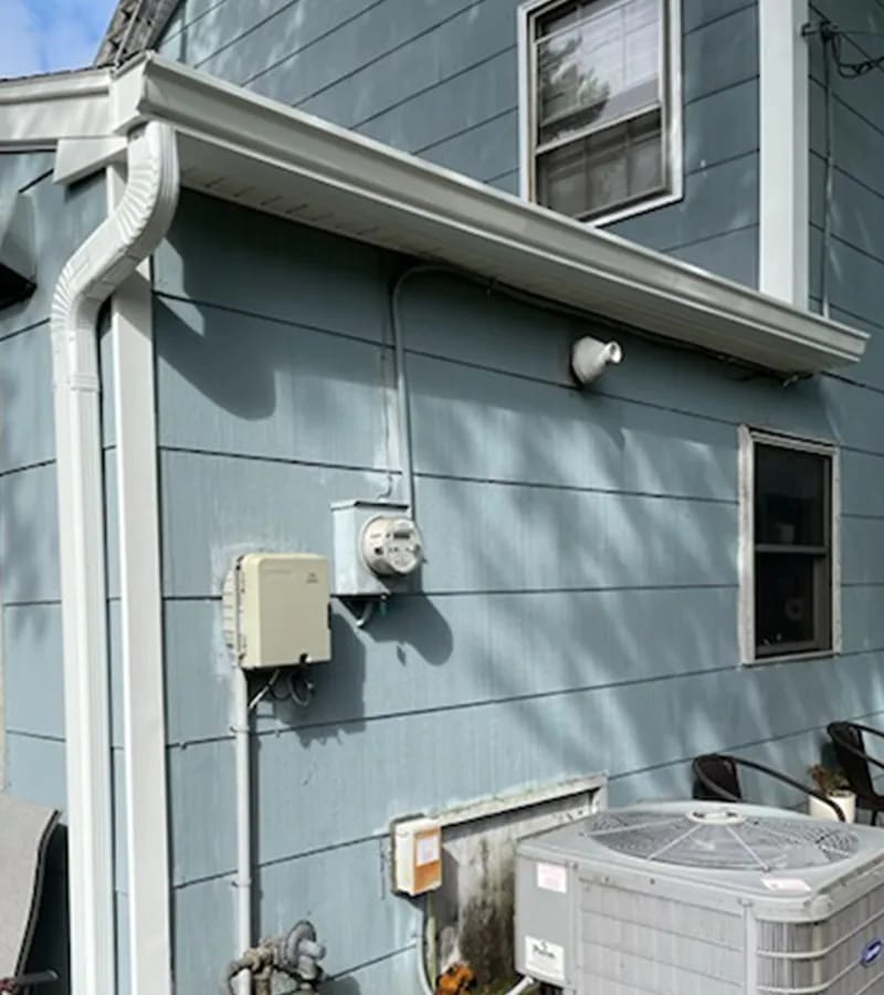 Copper colored metal roof in Gaithersburg, MD.