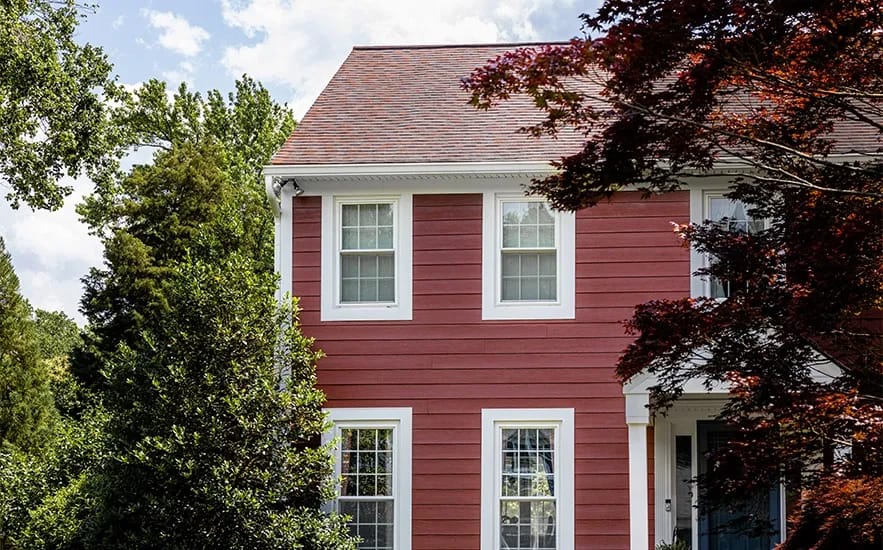 James Hardie Siding Cottage Lane Red