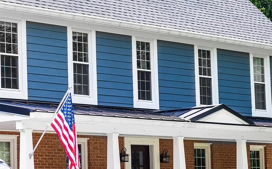 James Hardie Evening Blue House