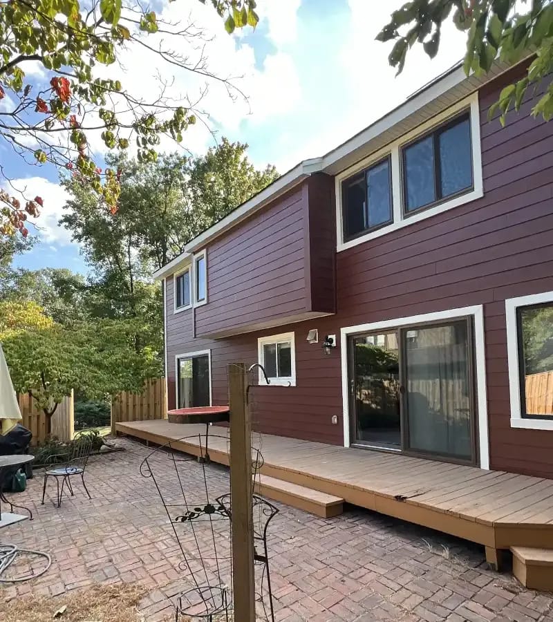 Brown metal standing seam roof installed in Millersville, MD.