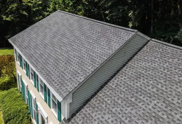 A after photo of an asphalt shingled roof installed in Maryland.