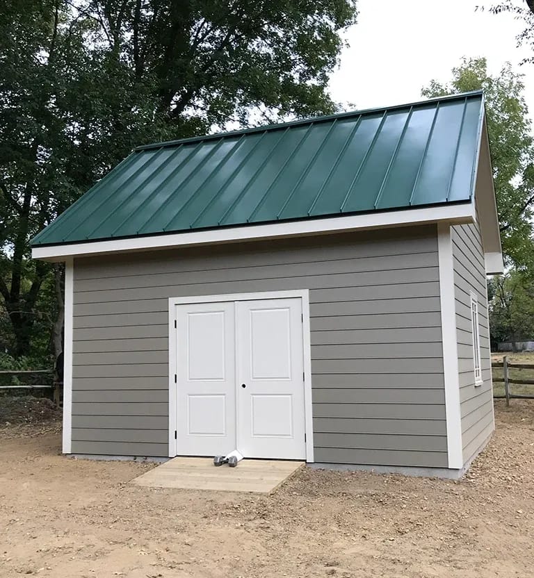 Standing seam metal roof. 