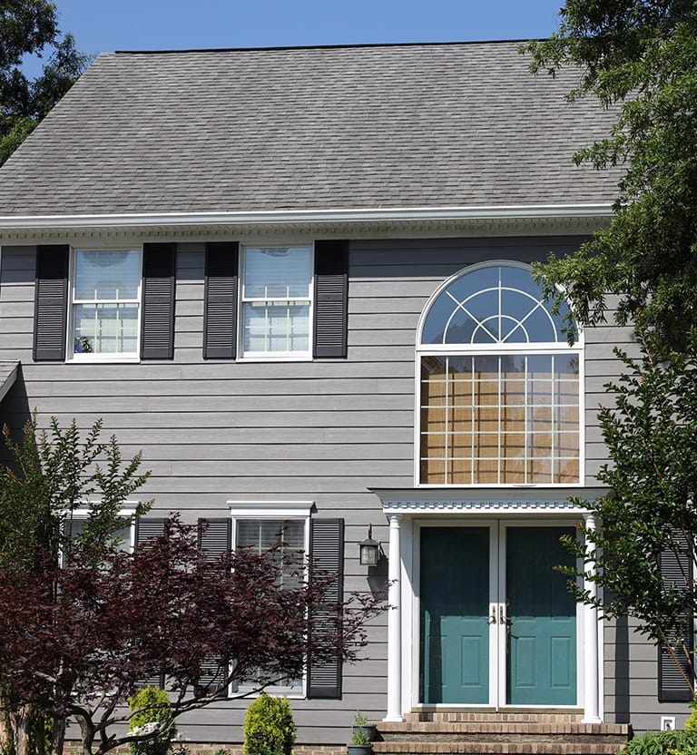 James Hardie lap siding.