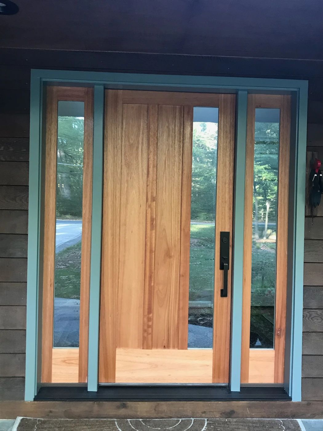 Modern custom front entry door.